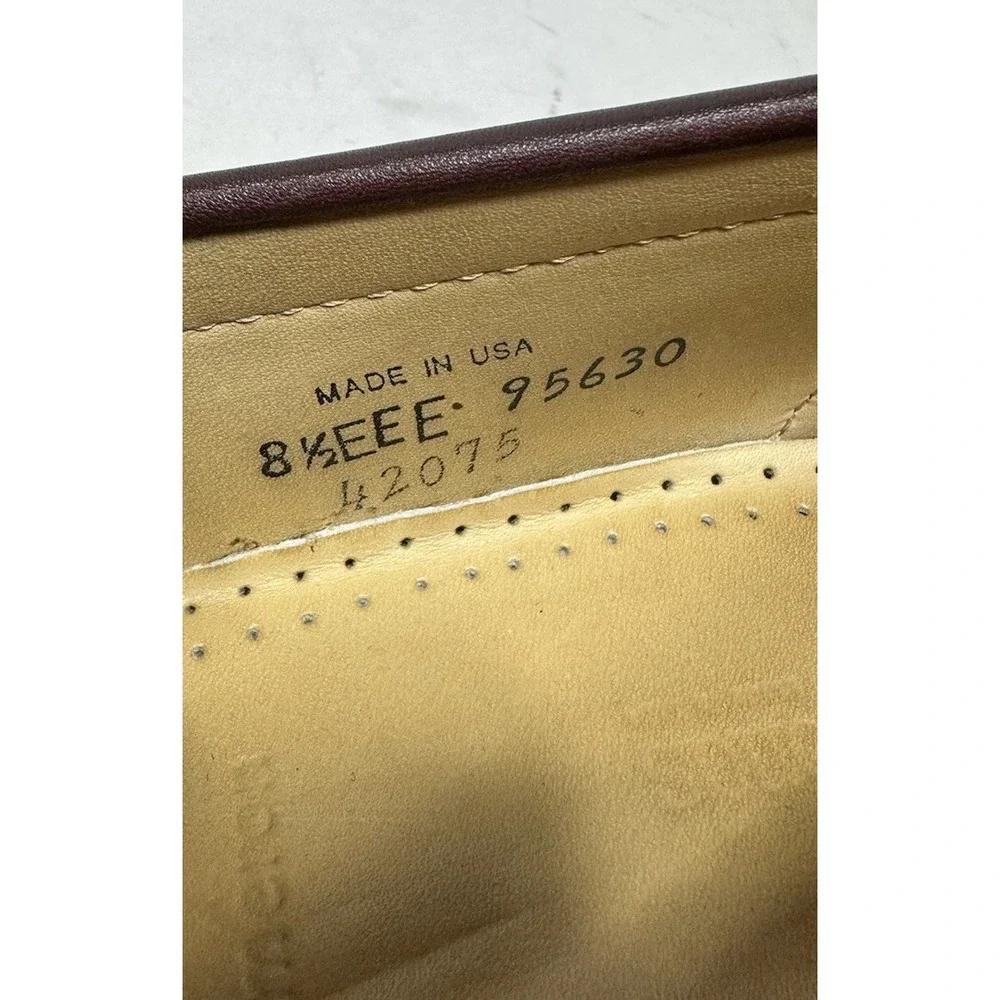 Allen Edmonds Cameron Penny Loafers Burgundy Oxblood Leather Mens Size 8.5 EEE